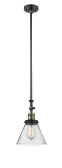 Franklin Restoration LED Mini Pendant in Black Antique Brass (405|206-BAB-G44-LED)