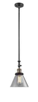 Franklin Restoration One Light Mini Pendant in Black Antique Brass (405|206-BAB-G42)