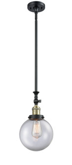 Franklin Restoration LED Mini Pendant in Black Antique Brass (405|206-BAB-G202-8-LED)
