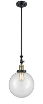 Franklin Restoration One Light Mini Pendant in Black Antique Brass (405|206-BAB-G202-10)