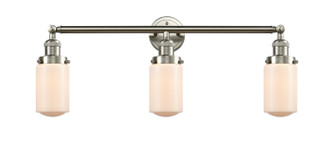 Franklin Restoration Three Light Bath Vanity in Brushed Satin Nickel (405|205-SN-G311)