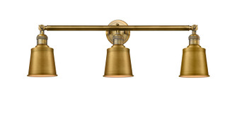 Franklin Restoration Three Light Bath Vanity in Brushed Brass (405|205-BB-M9-BB)