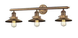 Franklin Restoration Three Light Bath Vanity in Brushed Brass (405|205-BB-M4)