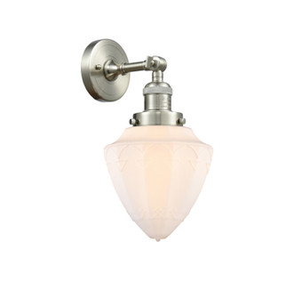 Franklin Restoration One Light Wall Sconce in Brushed Satin Nickel (405|203-SN-G661-7)