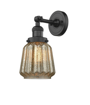 Franklin Restoration One Light Wall Sconce in Matte Black (405|203-BK-G146)