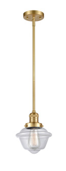 Franklin Restoration One Light Mini Pendant in Satin Gold (405|201S-SG-G532)