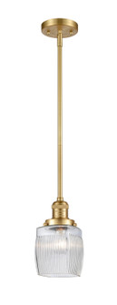 Franklin Restoration LED Mini Pendant in Satin Gold (405|201S-SG-G302-LED)