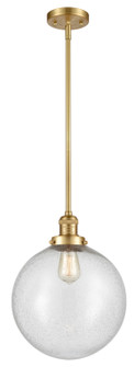Franklin Restoration LED Mini Pendant in Satin Gold (405|201S-SG-G204-12-LED)