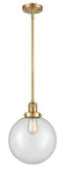 Franklin Restoration One Light Mini Pendant in Satin Gold (405|201S-SG-G202-10)