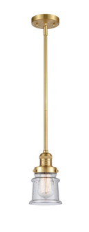 Franklin Restoration LED Mini Pendant in Satin Gold (405|201S-SG-G184S-LED)