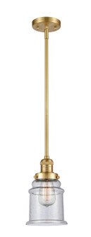 Franklin Restoration One Light Mini Pendant in Satin Gold (405|201S-SG-G184)