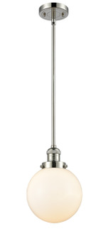 Franklin Restoration One Light Mini Pendant in Polished Nickel (405|201S-PN-G201-8)