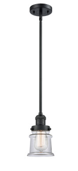 Franklin Restoration One Light Mini Pendant in Matte Black (405|201S-BK-G182S)