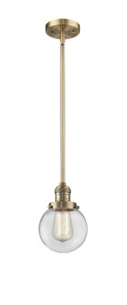 Franklin Restoration LED Mini Pendant in Brushed Brass (405|201S-BB-G202-6-LED)