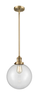 Franklin Restoration LED Mini Pendant in Brushed Brass (405|201S-BB-G202-10-LED)