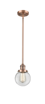 Franklin Restoration One Light Mini Pendant in Antique Copper (405|201S-AC-G202-6)