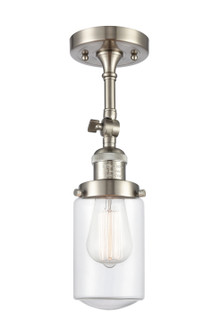 Franklin Restoration One Light Semi-Flush Mount in Brushed Satin Nickel (405|201F-SN-G312)