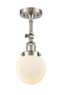 Franklin Restoration LED Semi-Flush Mount in Brushed Satin Nickel (405|201F-SN-G201-6-LED)