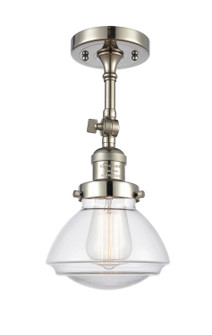 Franklin Restoration One Light Semi-Flush Mount in Polished Nickel (405|201F-PN-G322)