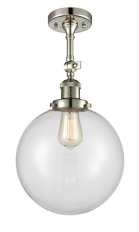Franklin Restoration LED Semi-Flush Mount in Polished Nickel (405|201F-PN-G202-10-LED)