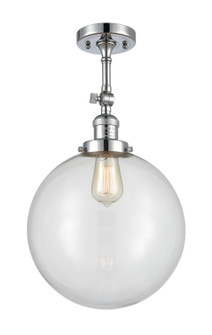 Franklin Restoration One Light Semi-Flush Mount in Polished Chrome (405|201F-PC-G202-12)