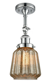 Franklin Restoration One Light Semi-Flush Mount in Polished Chrome (405|201F-PC-G146)