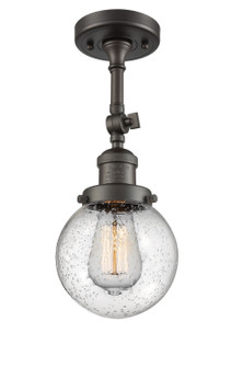 Franklin Restoration One Light Semi-Flush Mount in Oil Rubbed Bronze (405|201F-OB-G204-6)