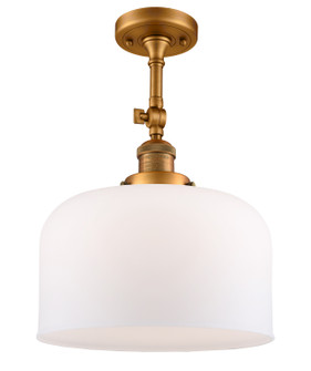 Franklin Restoration One Light Semi-Flush Mount in Brushed Brass (405|201F-BB-G71-L)