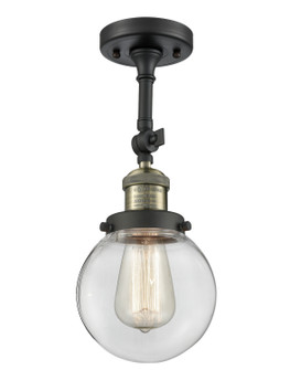 Franklin Restoration One Light Semi-Flush Mount in Black Antique Brass (405|201F-BAB-G202-6)