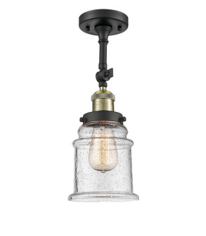 Franklin Restoration One Light Semi-Flush Mount in Black Antique Brass (405|201F-BAB-G184)