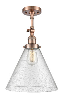 Franklin Restoration One Light Semi-Flush Mount in Antique Copper (405|201F-AC-G44-L)