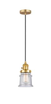 Franklin Restoration One Light Mini Pendant in Satin Gold (405|201CSW-SG-G184S)
