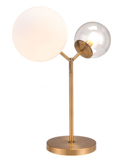 Constance Two Light Table Lamp in Brass, White, Clear (339|56115)