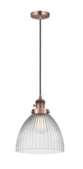 Franklin Restoration LED Pendant in Antique Copper (405|201CSW-AC-G222-LED)