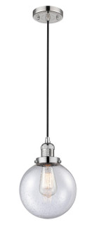 Franklin Restoration LED Mini Pendant in Polished Nickel (405|201C-PN-G204-8-LED)