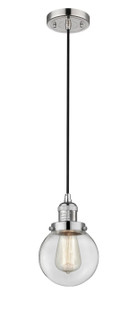 Franklin Restoration LED Mini Pendant in Polished Nickel (405|201C-PN-G202-6-LED)