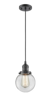 Franklin Restoration One Light Mini Pendant in Oil Rubbed Bronze (405|201C-OB-G202-6)