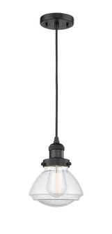Franklin Restoration LED Mini Pendant in Matte Black (405|201C-BK-G324-LED)