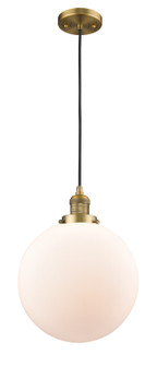 Franklin Restoration LED Mini Pendant in Brushed Brass (405|201C-BB-G201-12-LED)