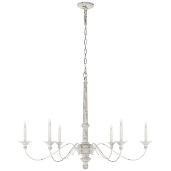 Country Chandelier Six Light Chandelier in Belgian White (268|S 5212BW)