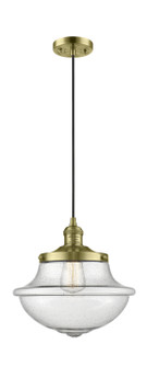 Franklin Restoration One Light Mini Pendant in Antique Brass (405|201C-AB-G544)