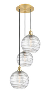 Ballston Three Light Pendant in Satin Gold (405|113B-3P-SG-G1213-10)