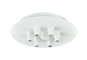 Custom Cord Six Light Multi Port Canopy in White (405|106-W)