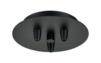 Custom Cord Three Light Multi Port Canopy in Matte Black (405|103BK)