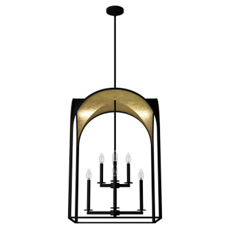 Dukestown Eight Light Pendant in Natural Black Iron (47|19735)