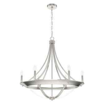 Perch Point Six Light Chandelier in Brushed Nickel (47|19415)