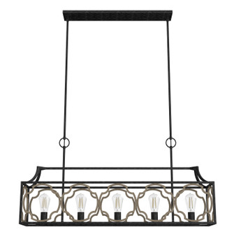 Stone Creek Five Light Linear Chandelier in French Oak (47|19231)