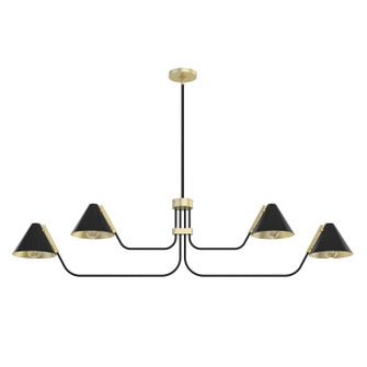 Grove Isle Four Light Chandelier in Matte Black (47|19206)