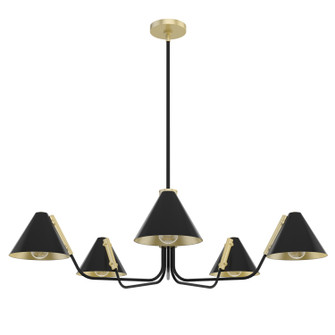 Grove Isle Five Light Chandelier in Matte Black (47|19195)