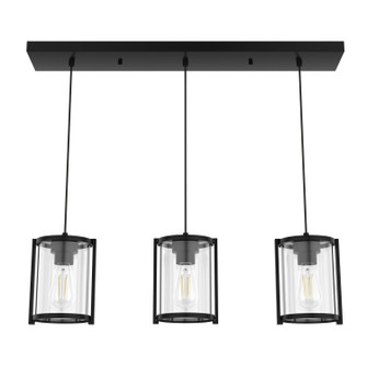 Astwood Three Light Cluster Linear in Matte Black (47|19137)